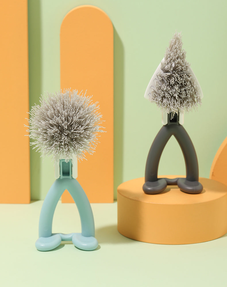 Vertical Pot Brush, Dish Brush, V-shaped Cleaning Brush