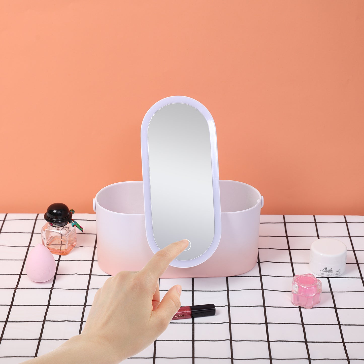 Storage Box LED Makeup Mirror