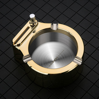 Large Cigarette Ashtray With Permanent Match Lighter