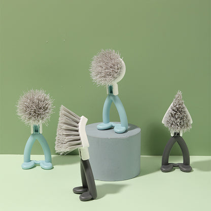 Vertical Pot Brush, Dish Brush, V-shaped Cleaning Brush