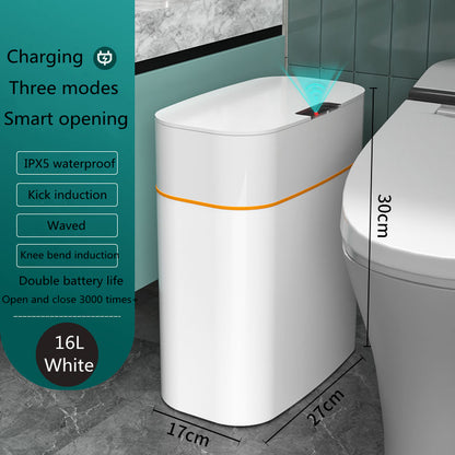 Smart Trash Can With Lid For Bedroom And Living Room