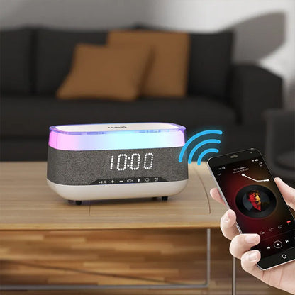 Multifunctional Alarm Clock With Wireless Bluetooth Speaker