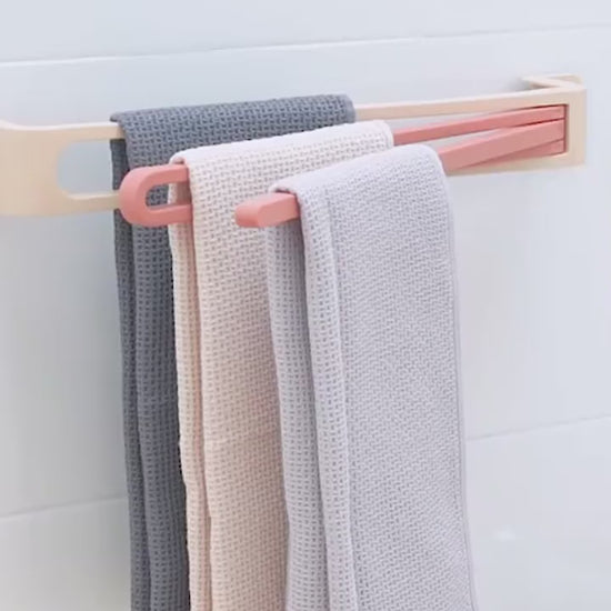 Folding Double Poles For Toilet And Bathroom Racks