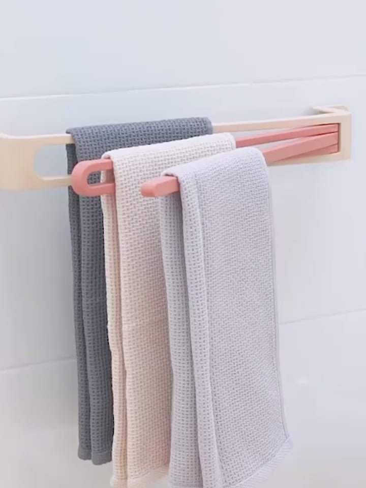 Folding Double Poles For Toilet And Bathroom Racks